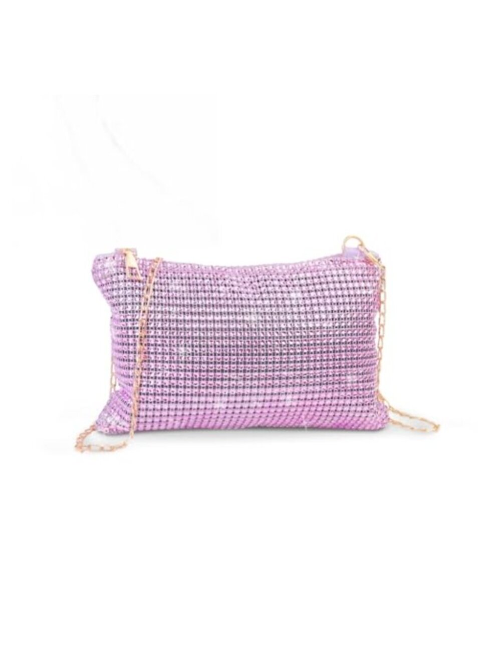 Sequin Crossbody Bag with Adjustable Chain Strap - Trendy Clutch Shoulder Purse